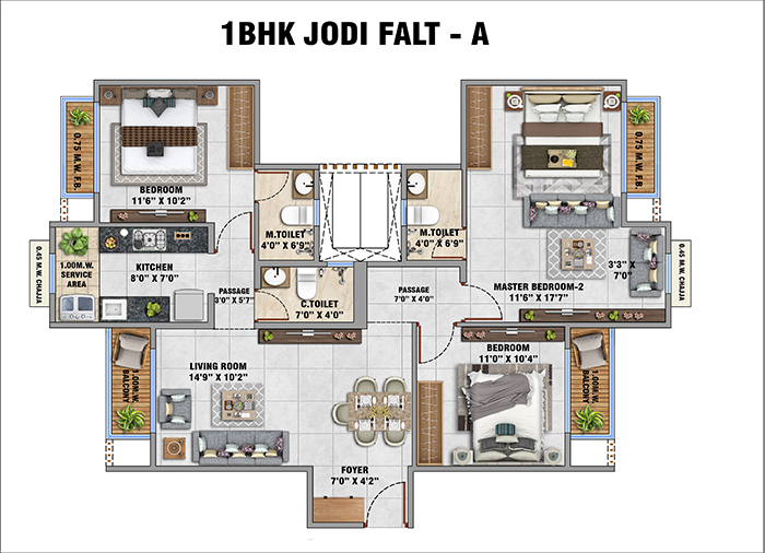 Rahul Downtown Pune - 3 BHK Homes