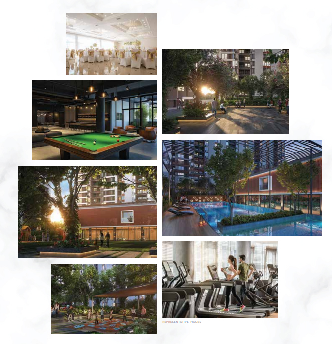 An impression of the amenities at Rahul Downtown Pune